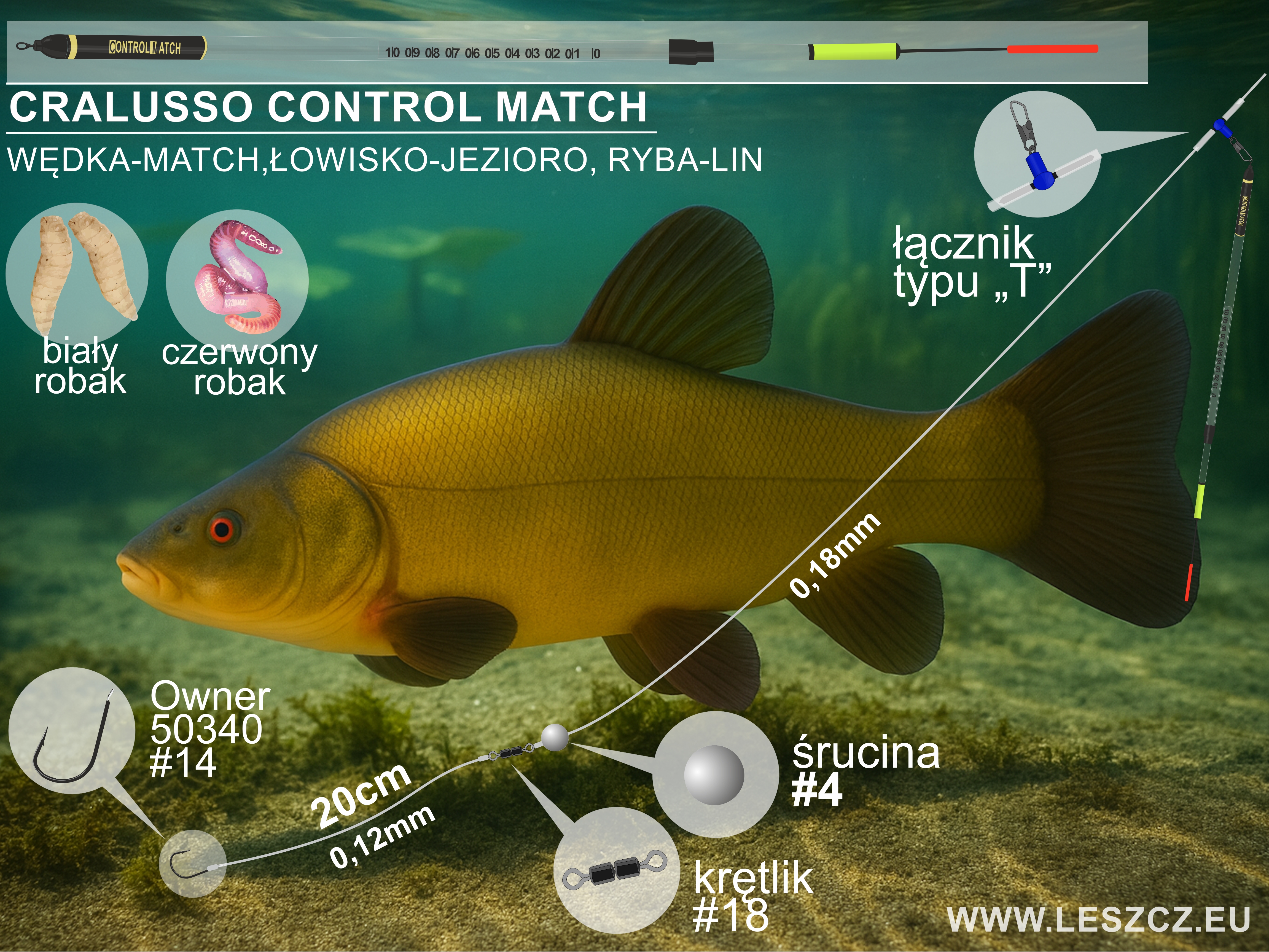 CRALUSSO ZESTAW 351 - SPŁAWIK CONTROL MATCH - LIN