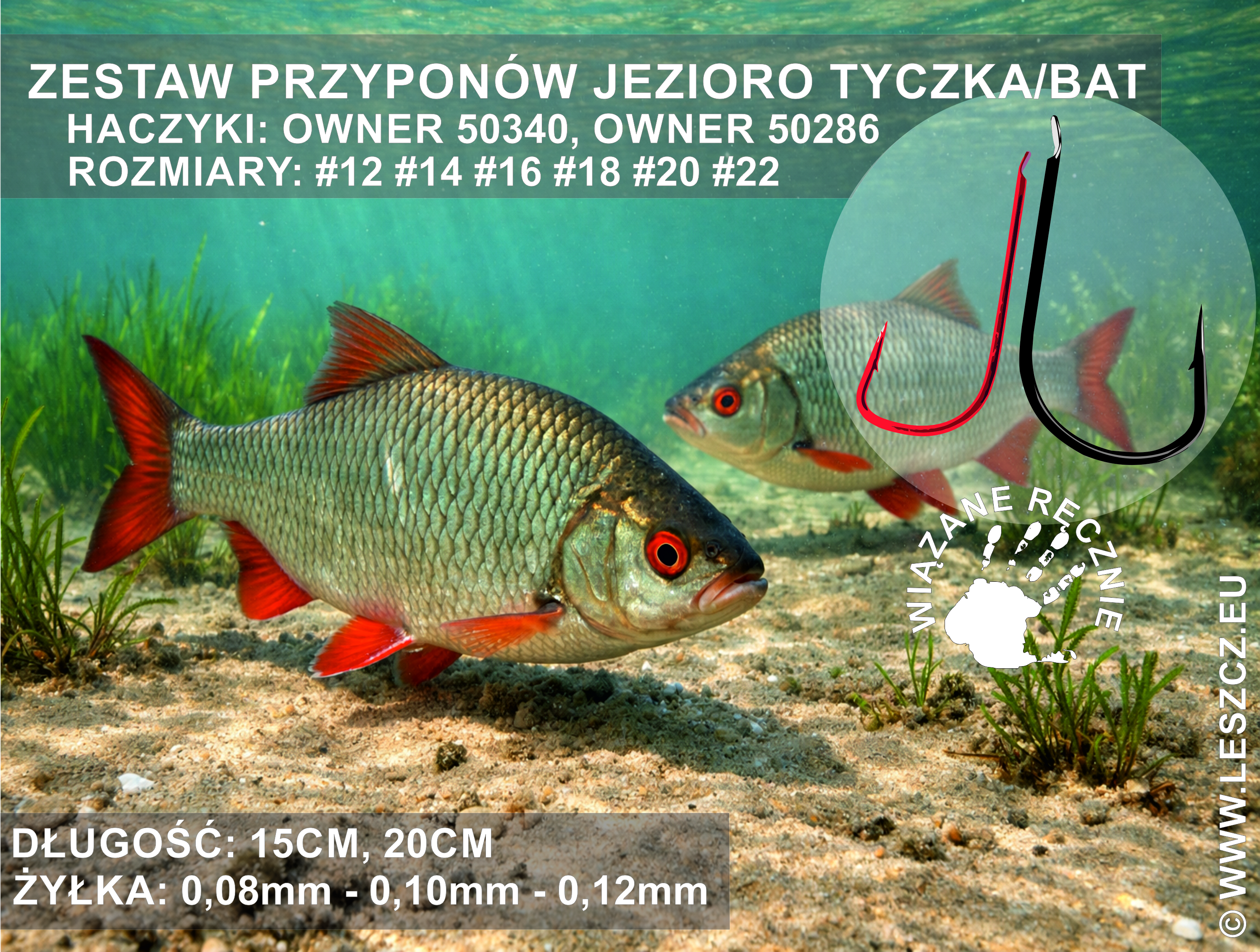 Zestaw przyponów 380 - Jezioro Tyczka/Bat 104szt