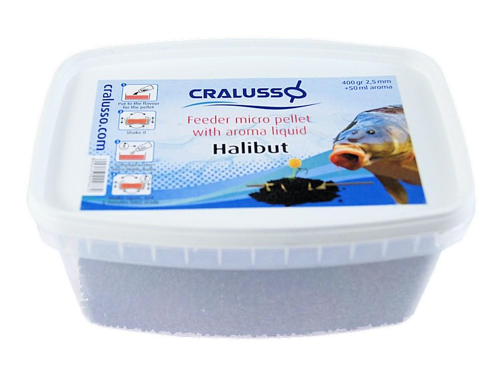 CRALUSSO Mikropellet Halibut 2,5mm 400g z atraktorem